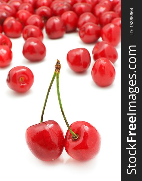 Group of sweet cherries