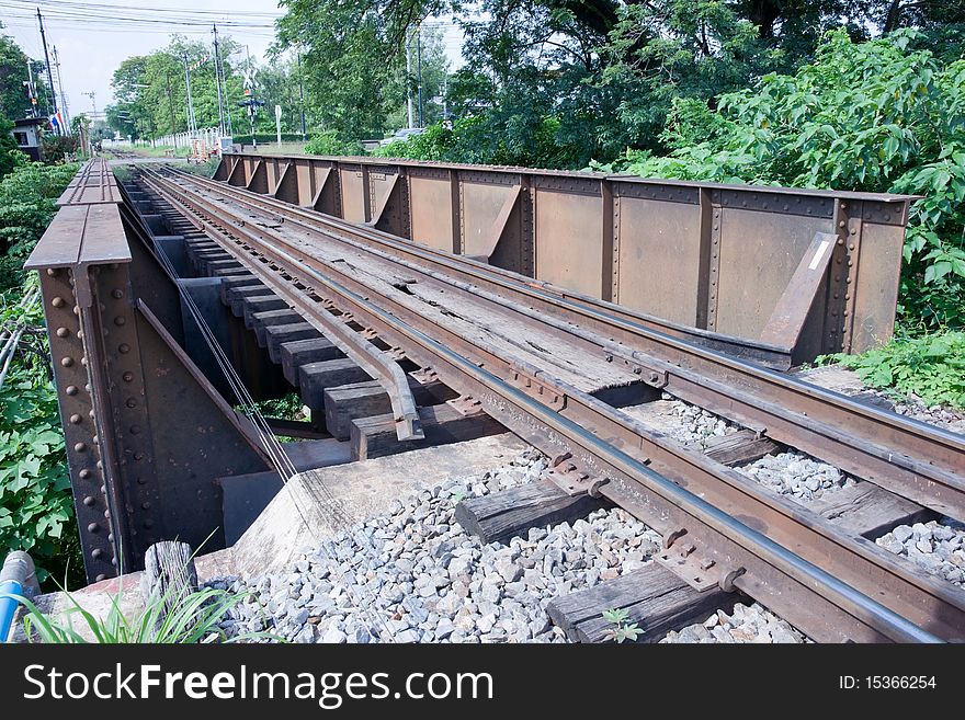 Rust Metal Bridge Of Rail