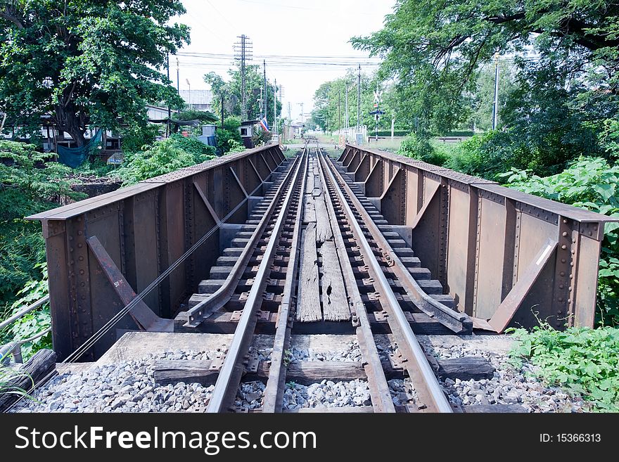 Rust Metal Bridge Of Rail