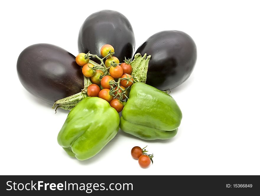 A Lot Of Vegetables On White Background