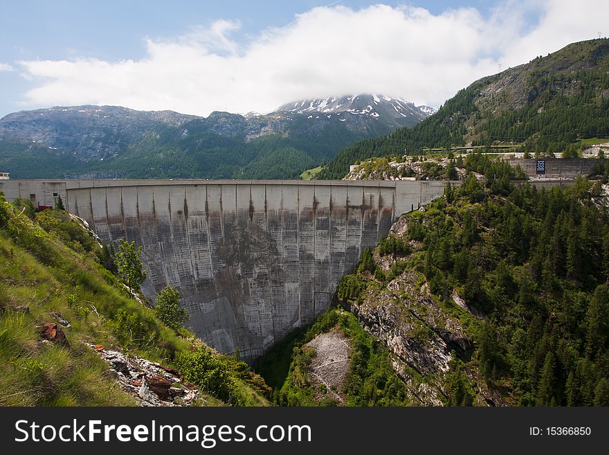 Dam In The Alps