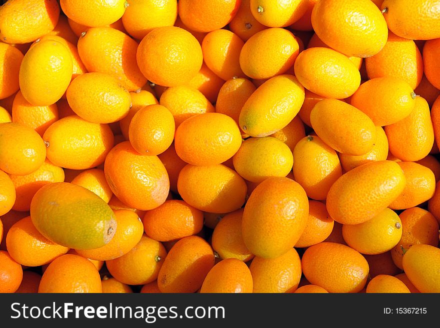 Ripe kumquat fruit small orange