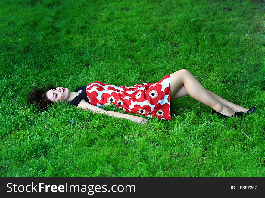 Woman On A Meadow