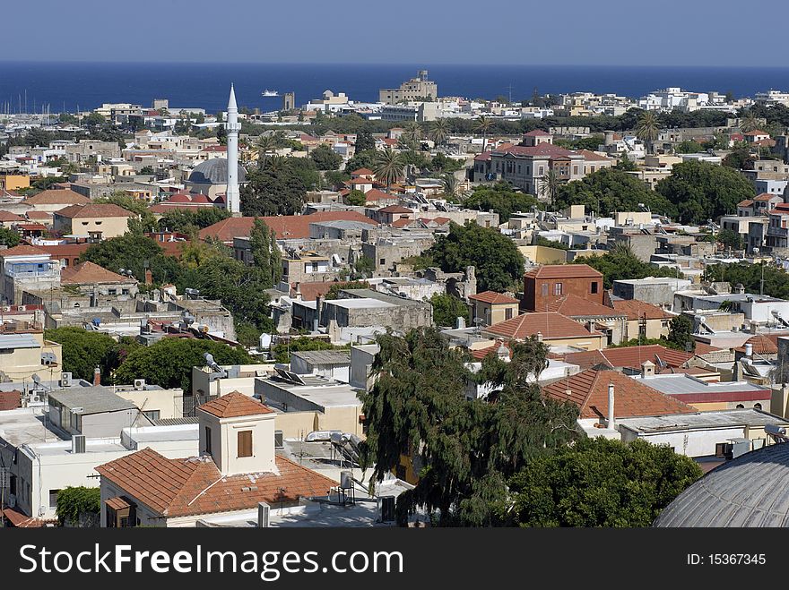 View Over Rhodes Old Town