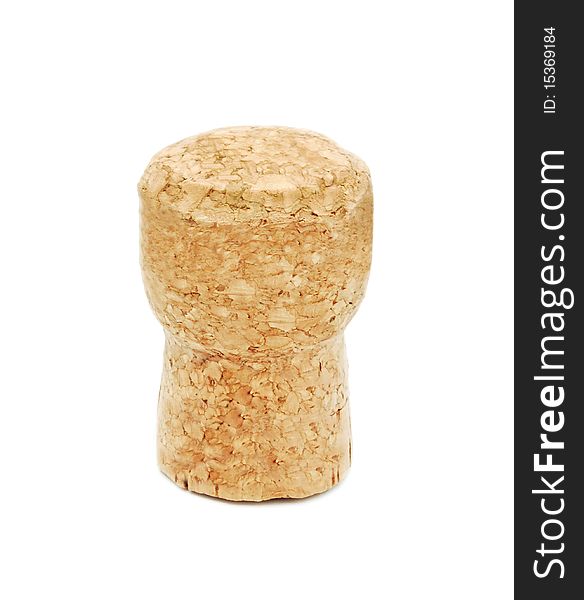 Champagne cork isolated on white