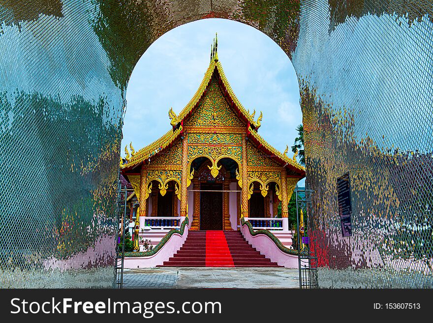 Beautiful Church With Door Frame In Nong Ap Chang Temple