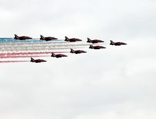 Red Arrows At Farnborough 2010 Stock Photos Red Arrows At Farnborough 2010 Stock Photos