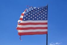 Worn American Flag Royalty Free Stock Photography Worn American Flag Royalty Free Stock Photography