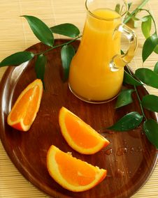 Fresh Oranges And Orange Juice In Glass Stock Image Fresh Oranges And Orange Juice In Glass Stock Image