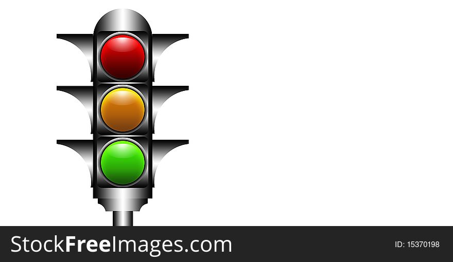 Illustration of the traffic light