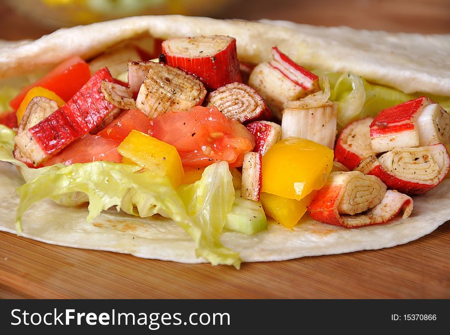 Surimi Kebab With Vegetable