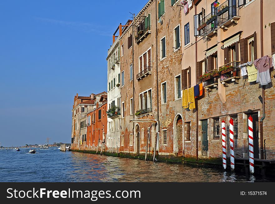 Venice grand channel on sunny day.