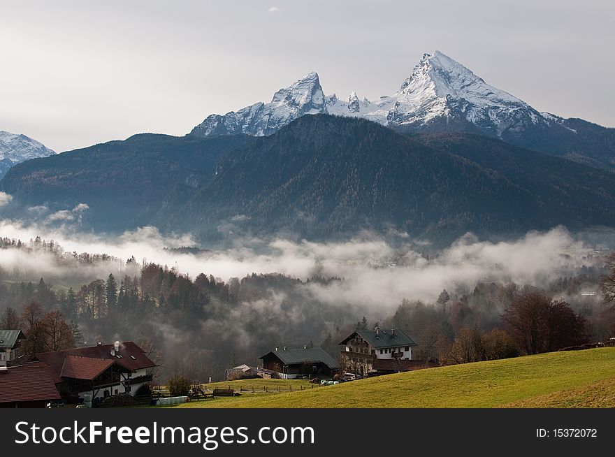 Berchtesgaden - View of the Mountain Peaks