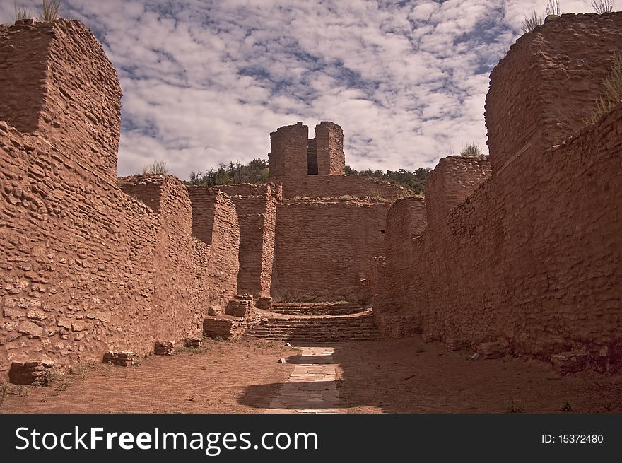 These are the ruins of an old Spanish Mission at Pecos National Monument in New Mexico
