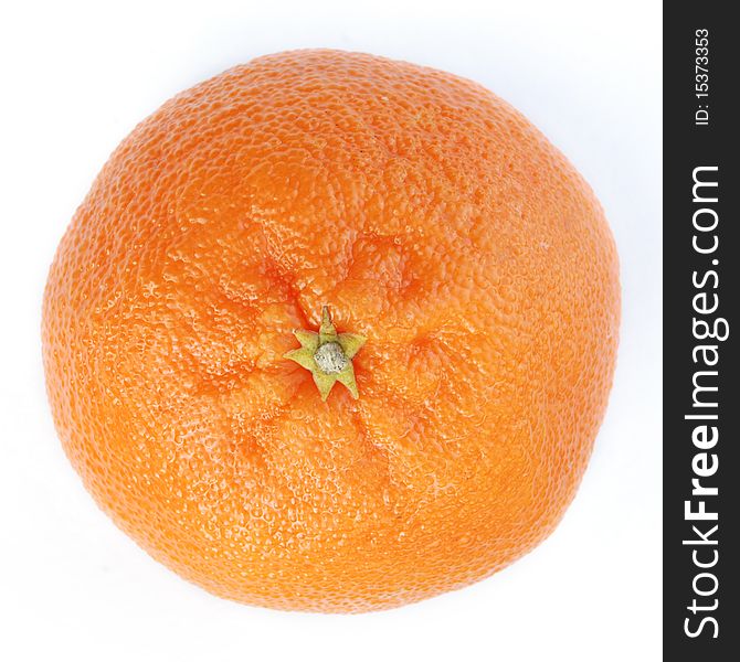 Ripe and juicy oranges on a white background