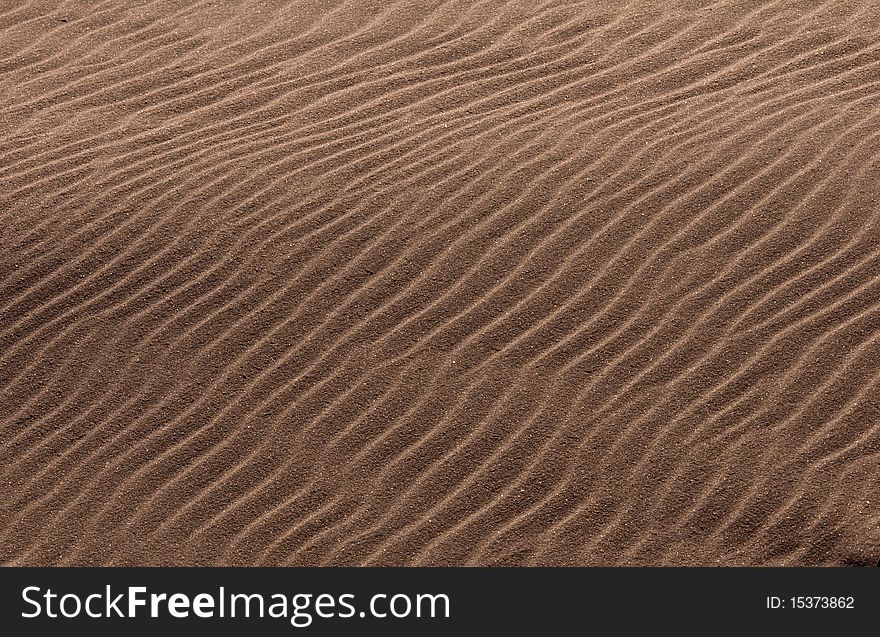 Ripples in sand from wind. Ripples in sand from wind