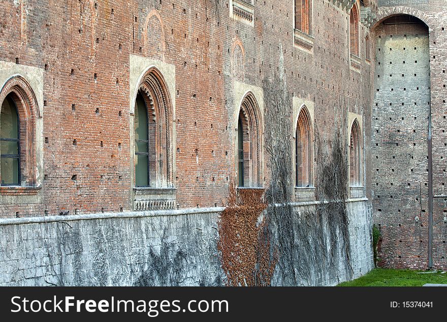 Yard of Castle Sforzesco, Milano