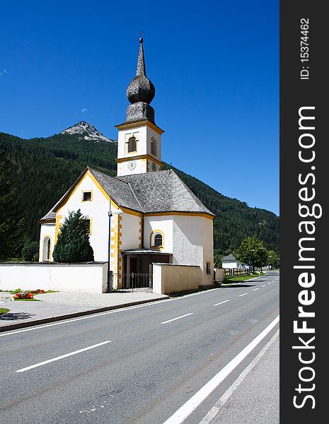 Church in alpine landscape (Austria). Church in alpine landscape (Austria)