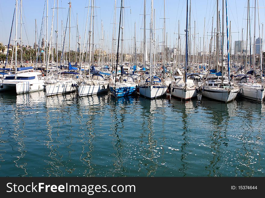 Harbor In Barcelona, Spain