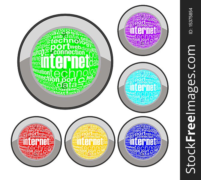 Internet concept was created with typographic design. Internet concept was created with typographic design