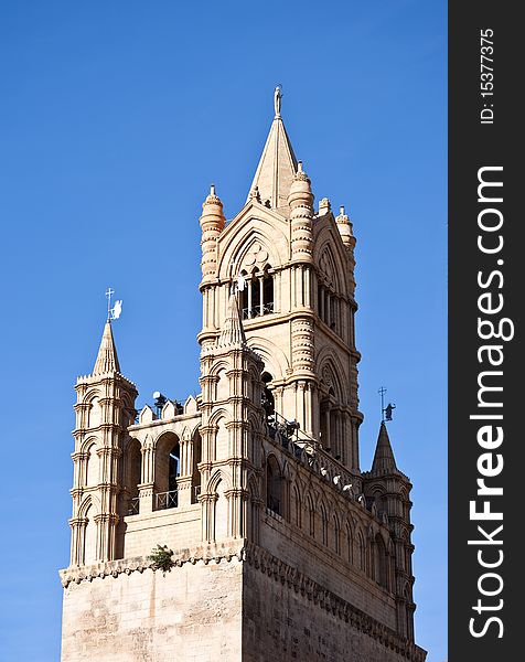 Details of the beautiful cathedral of Palermo