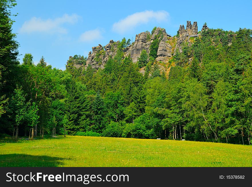 Nuns rock in the Zittau Mountains in Saxony. Nuns rock in the Zittau Mountains in Saxony.