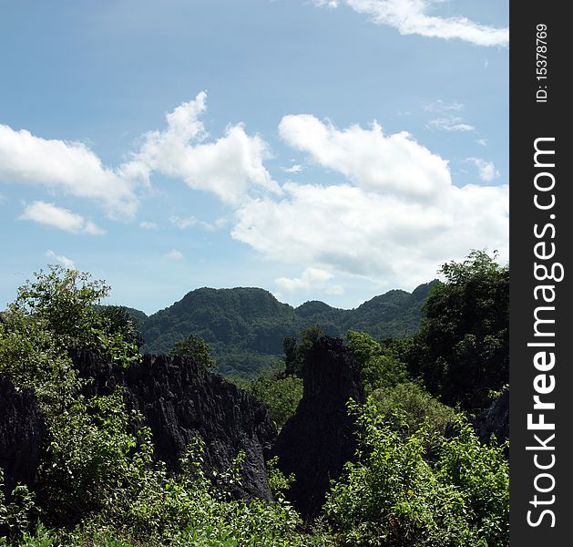 Rocky mountain located at pangkep makassar south sulawesi island indonesia INA