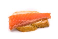 Sandwich With Red Fish Stock Image