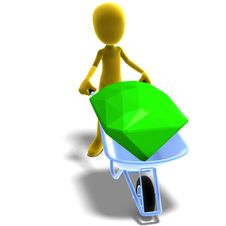 Symbolic 3d Male Toon Character Found A Gem Royalty Free Stock Photo Symbolic 3d Male Toon Character Found A Gem Royalty Free Stock Photo