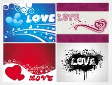 Various Colorful Heart Background Set For Your Des Stock Photos Various Colorful Heart Background Set For Your Des Stock Photos