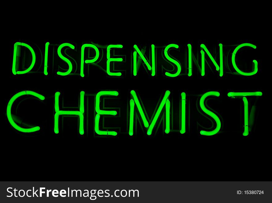 Dispensing chemist neon sign