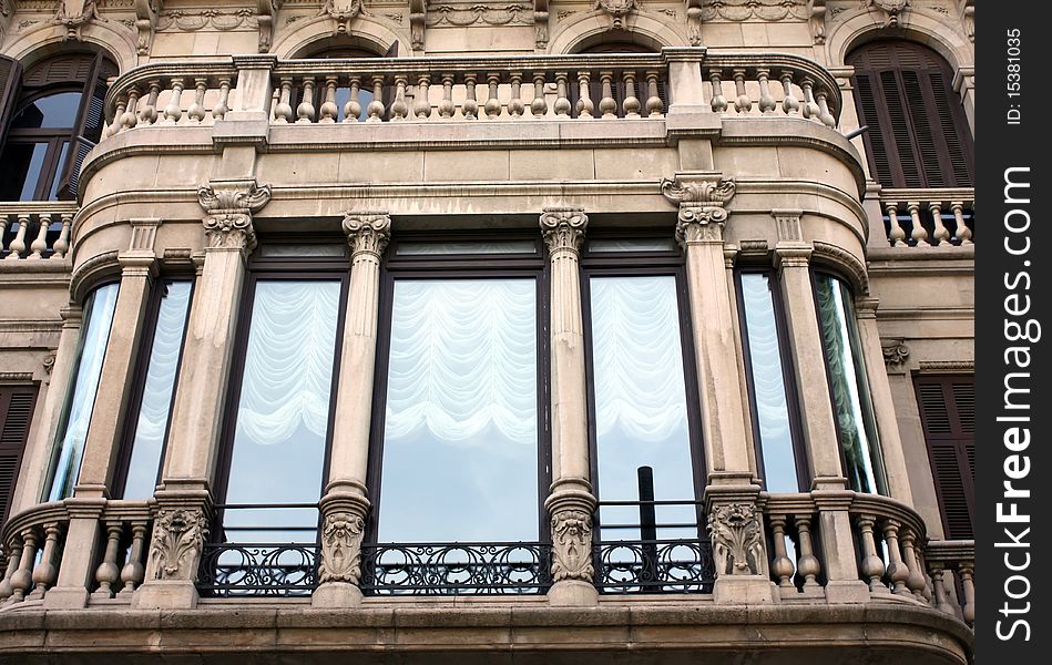 Beautiful building facade in Barcelona, Spain. Beautiful building facade in Barcelona, Spain