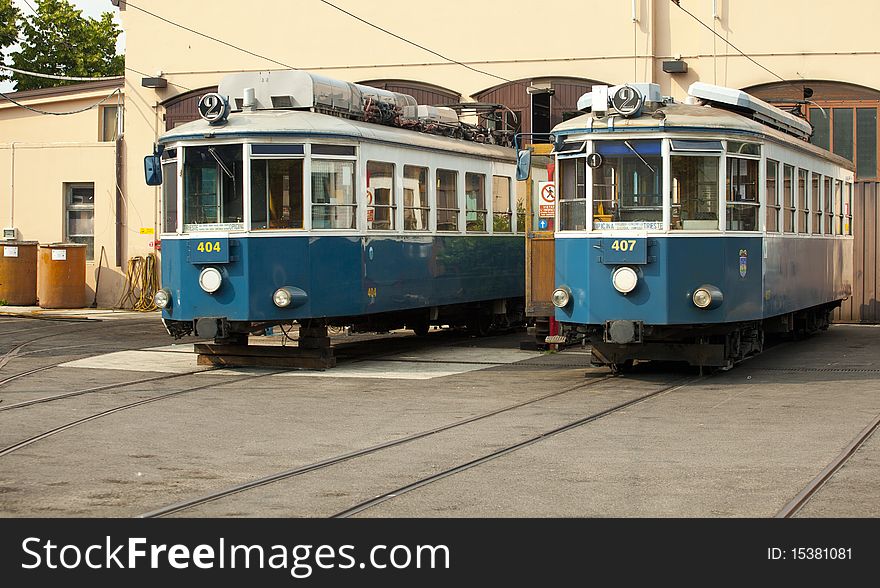 Old vintage Tram of trieste, Italy