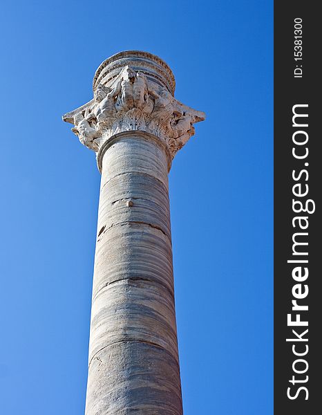 Roman column in Brindisi, Italy. Roman column in Brindisi, Italy