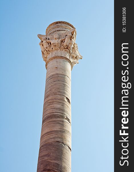 Roman column in Brindisi, Italy. Roman column in Brindisi, Italy