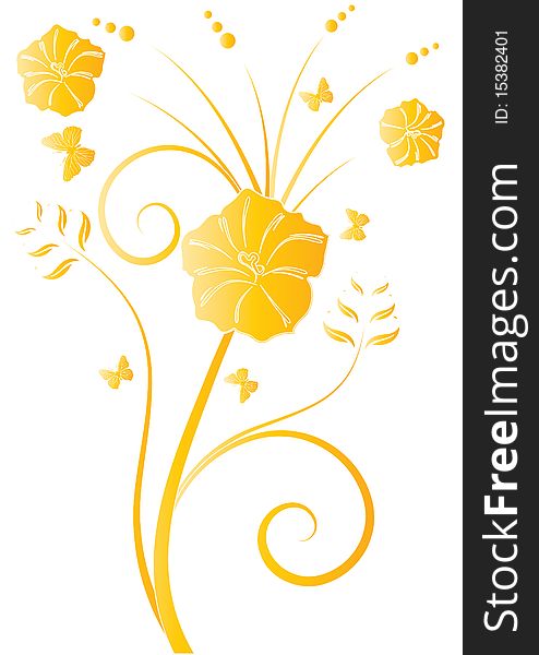 Abstract floral  illustration for your text