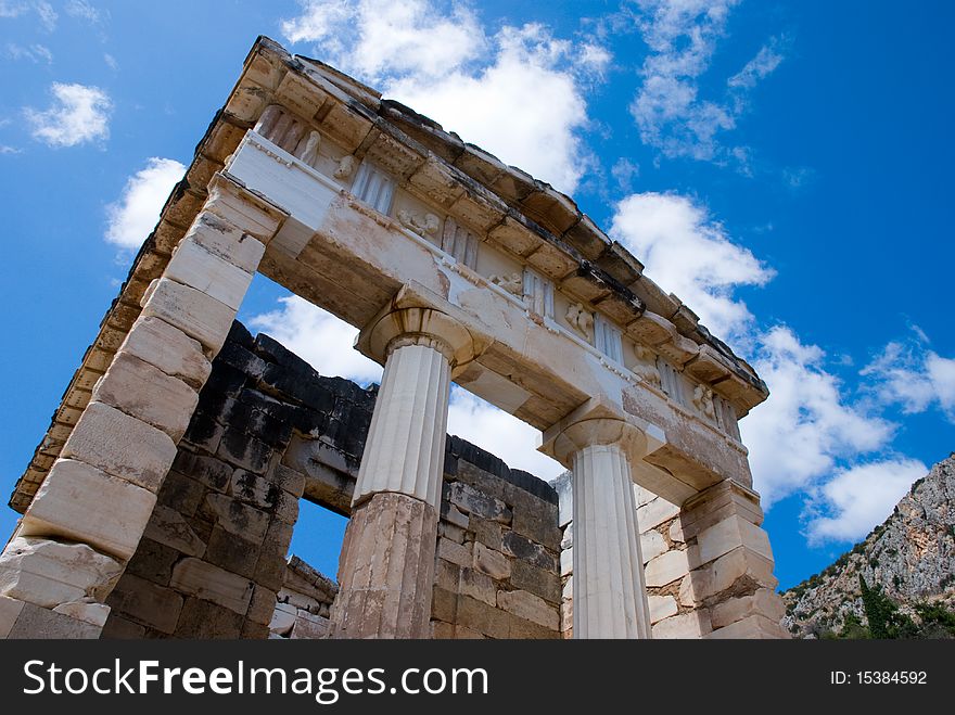 Apollo temple in Delphi. Greece. Apollo temple in Delphi. Greece