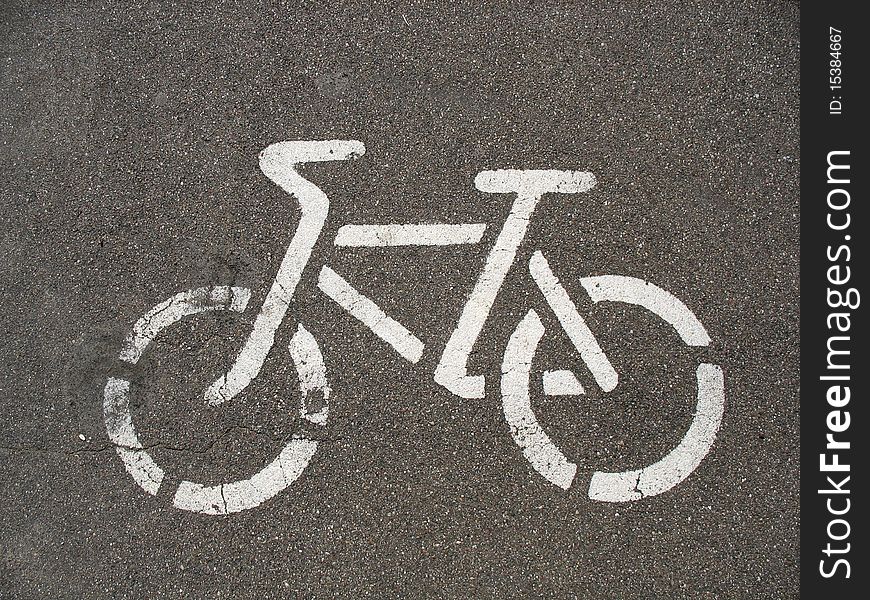 Bicycle road sign