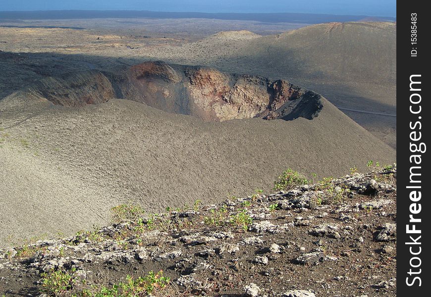Crater at Timanfaya National Park