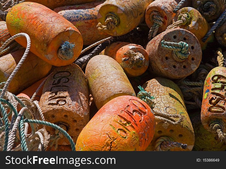 Floaters used for commercial deep sea crabbing. Floaters used for commercial deep sea crabbing.