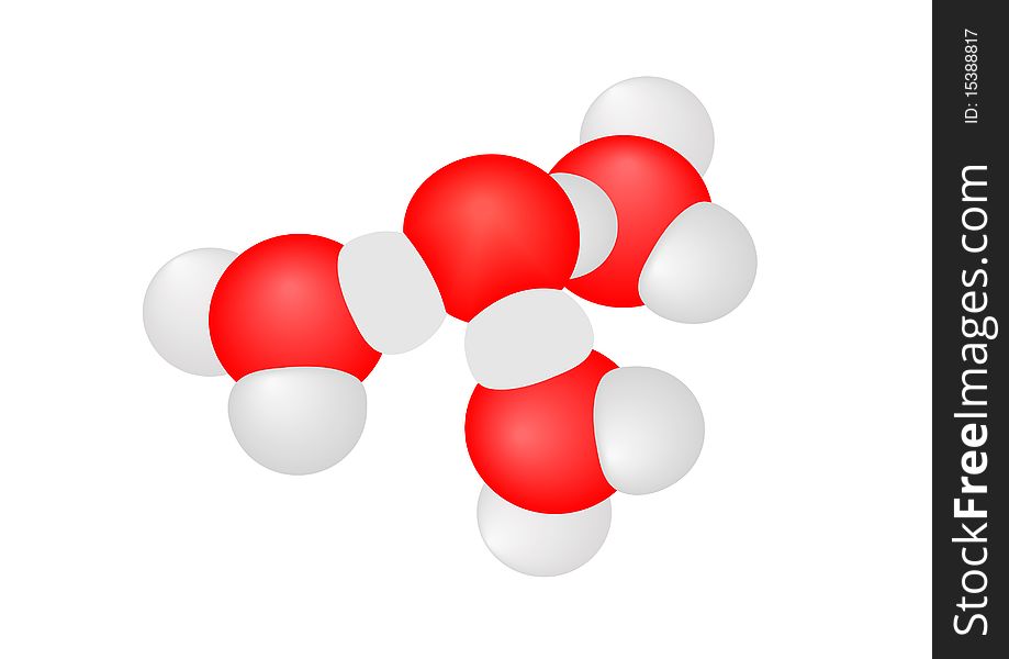 Vector Illustration A Molecule