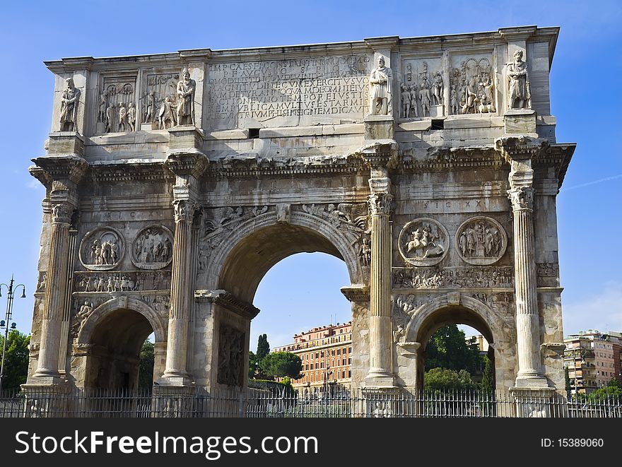 The Arch of Constantine in Rome Italy