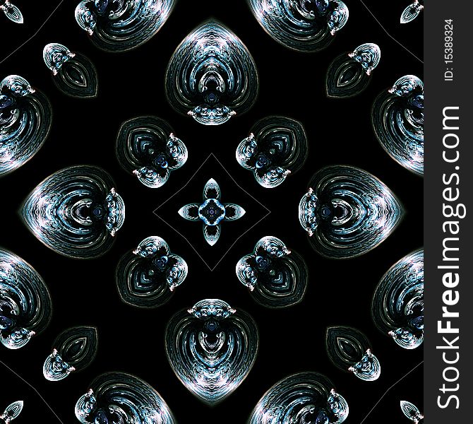 Kaleidoscope black  Abstract background forms