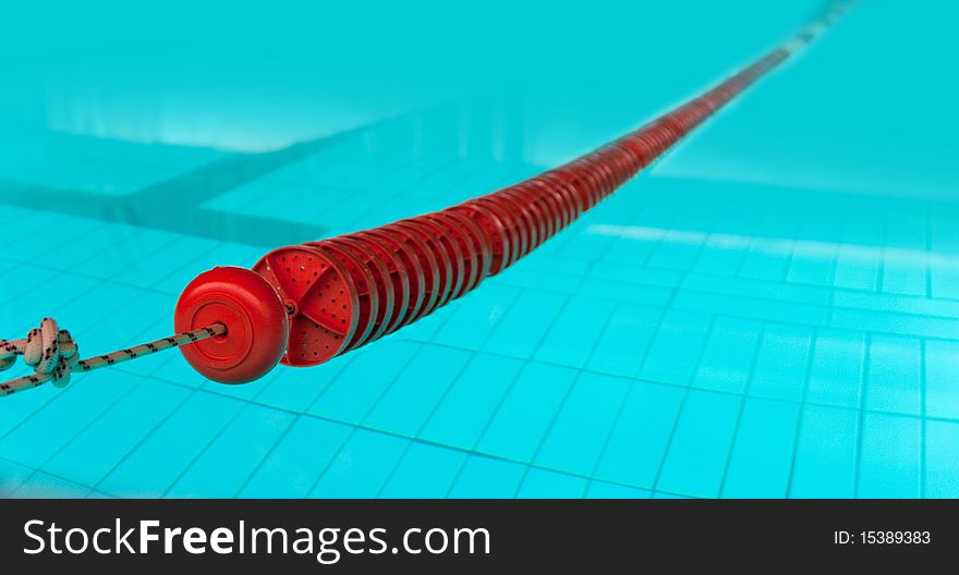 Red Lane In Swimming Pool