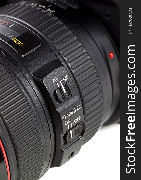 Auto/manual Focus Button On DSRL Camera Len
