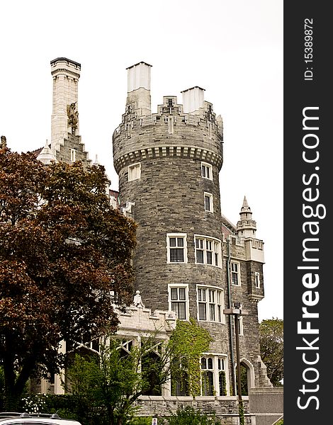 The picture of castle Casa Loma in Toronto. The picture of castle Casa Loma in Toronto