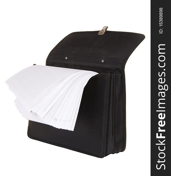 Black Briefcase With Papers