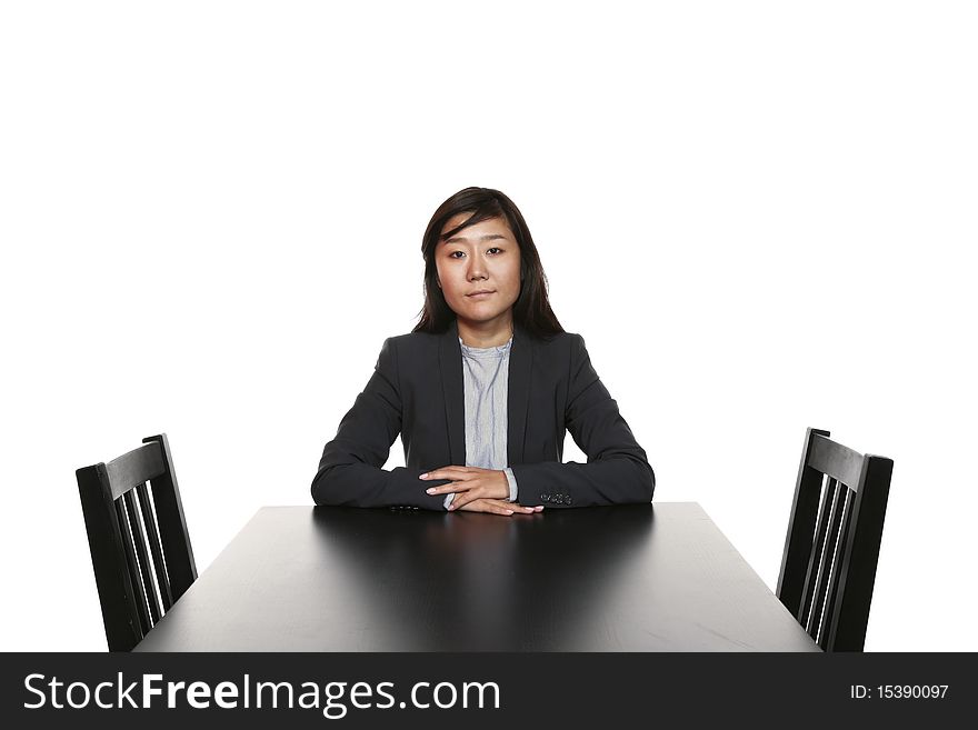 Studio portrait of asian businesswoman. Studio portrait of asian businesswoman