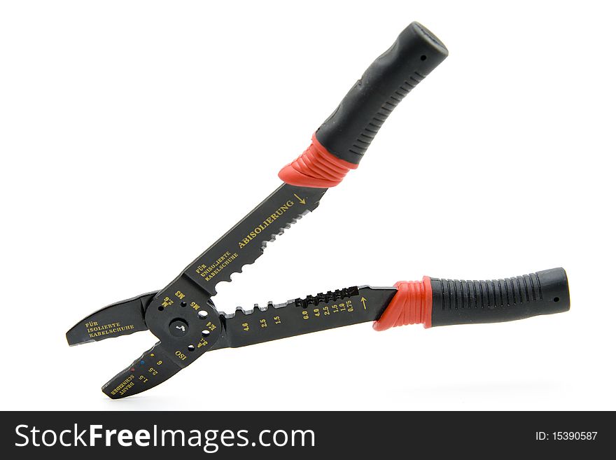 Cable tie in black and of metal