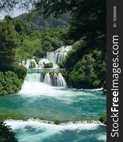 Idyllic River. Krka National Park in Croatia. Idyllic River. Krka National Park in Croatia